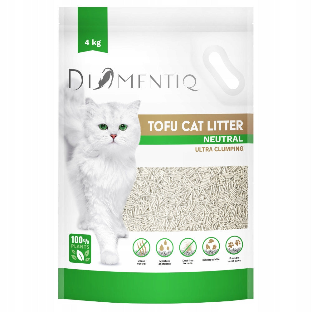 Cat litter organic natural Tofu clumping DIAMENTIQ 4 kg Manufacturer code 5901443122920
