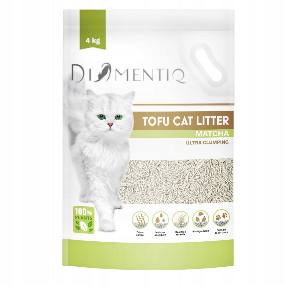 Cat litter organic tofu clumping DIAMENTIQ Matcha 4kg