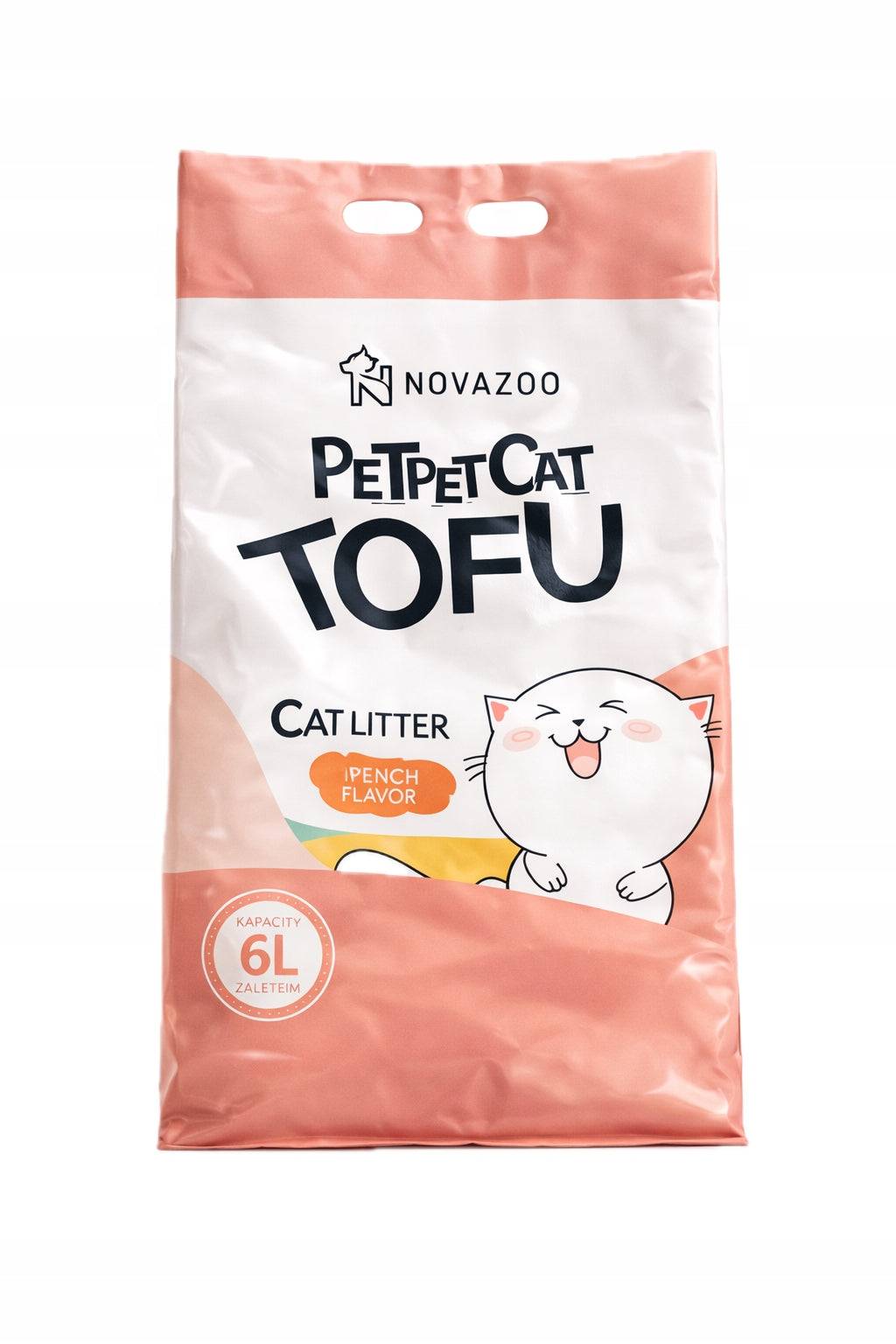 Cat litter tofu 2,5kg 6L Peach clumping biodegradable Product weight 2.5 kg