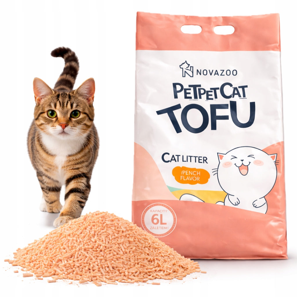 Cat litter tofu 2,5kg 6L Peach clumping biodegradable