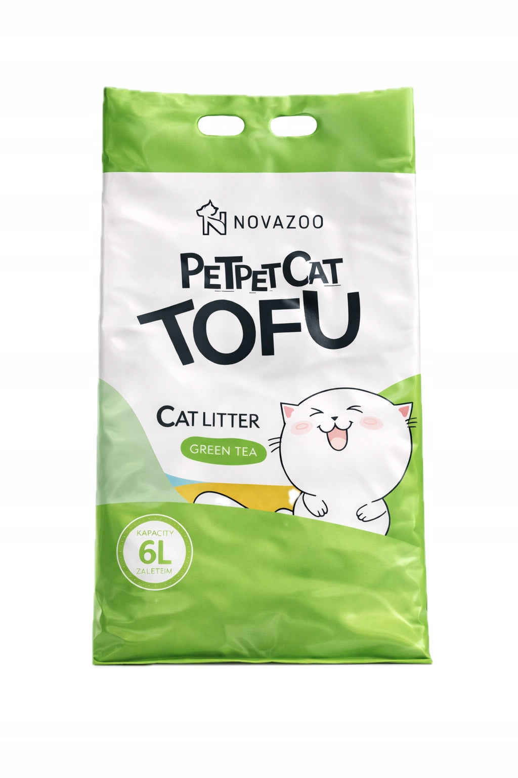 Cat litter tofu 2,5kg 6L green tea clumping biodegradable Product weight 2.5 kg