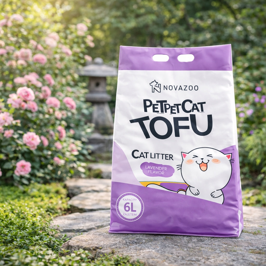 Cat litter tofu 2,5kg 6L lavender clumping biodegradable Brand Novazoo