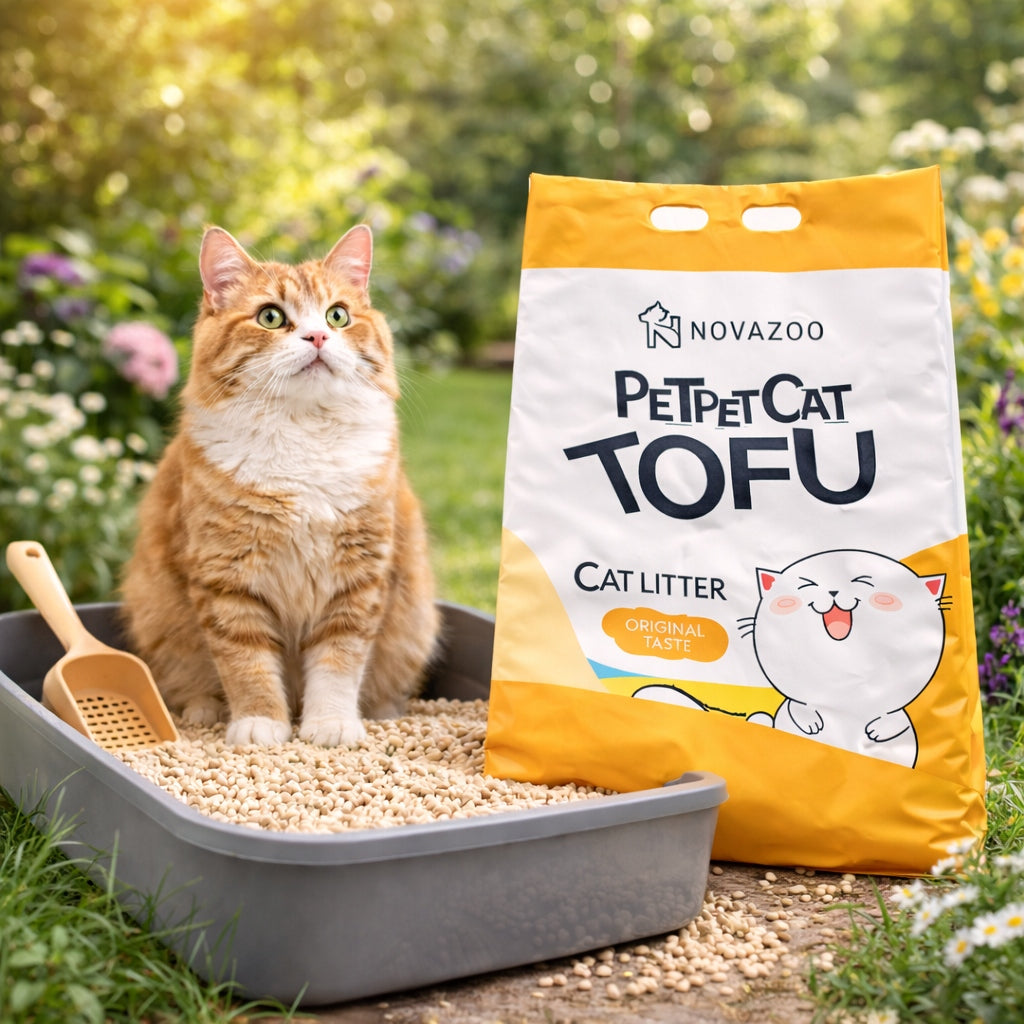 Cat litter tofu 2,5kg 6L natural clumping biodegradable Brand Novazoo