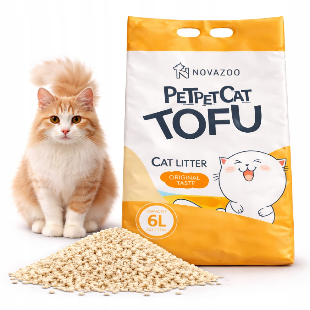 Cat litter tofu 2,5kg 6L natural clumping biodegradable