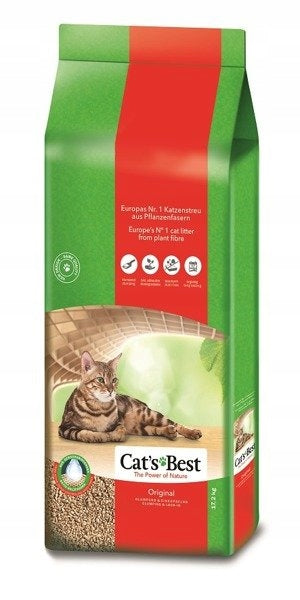 Cat's Best Original 30L (13 kg) - Efficient Wooden Cat Litter Brand Cat's Best