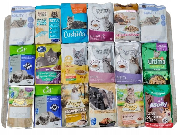 Cat sachets mixed set MIX brands and flavors 48pcs