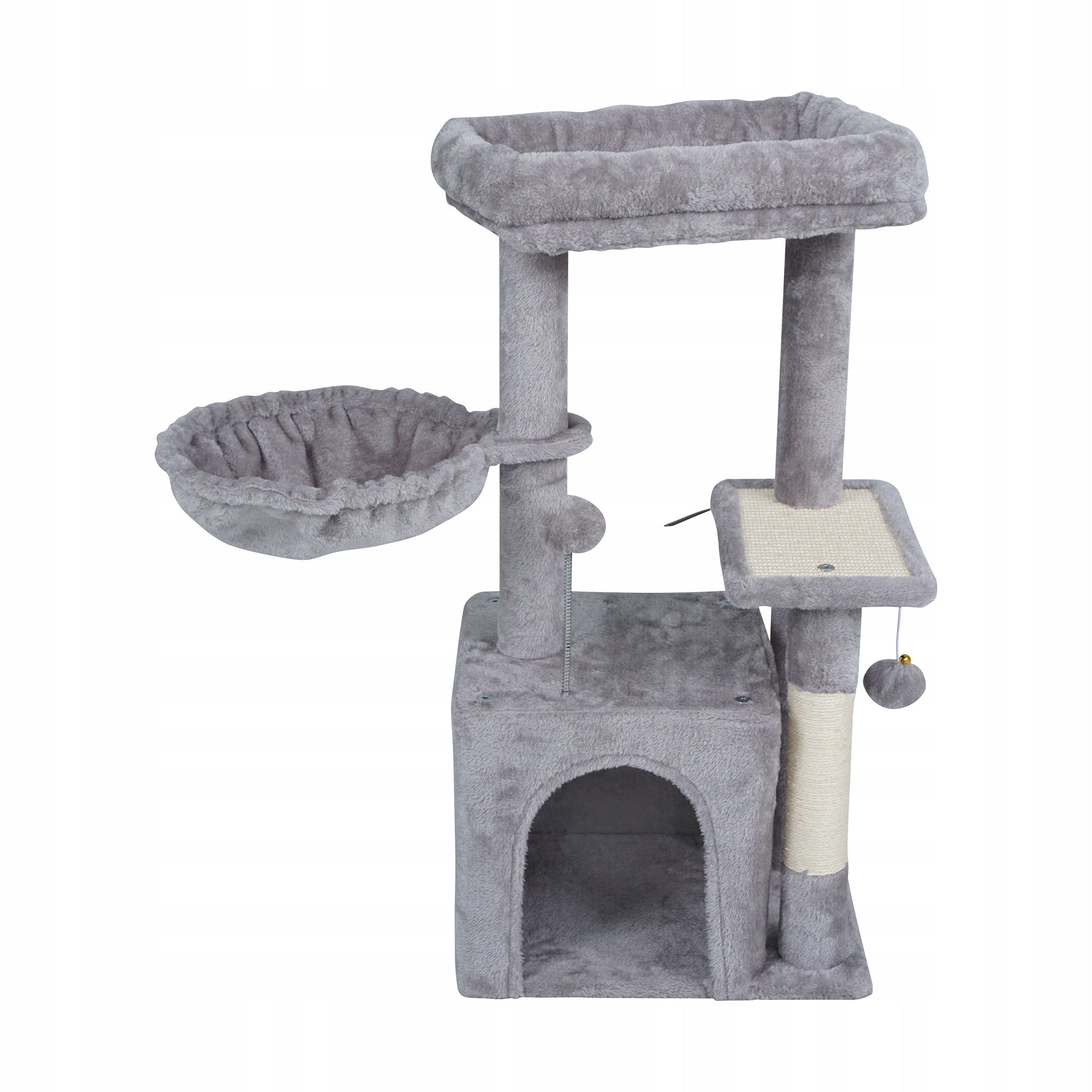 Cat scratcher 2x bed toy cottage tower booth high grey Rebel Height (cm) other