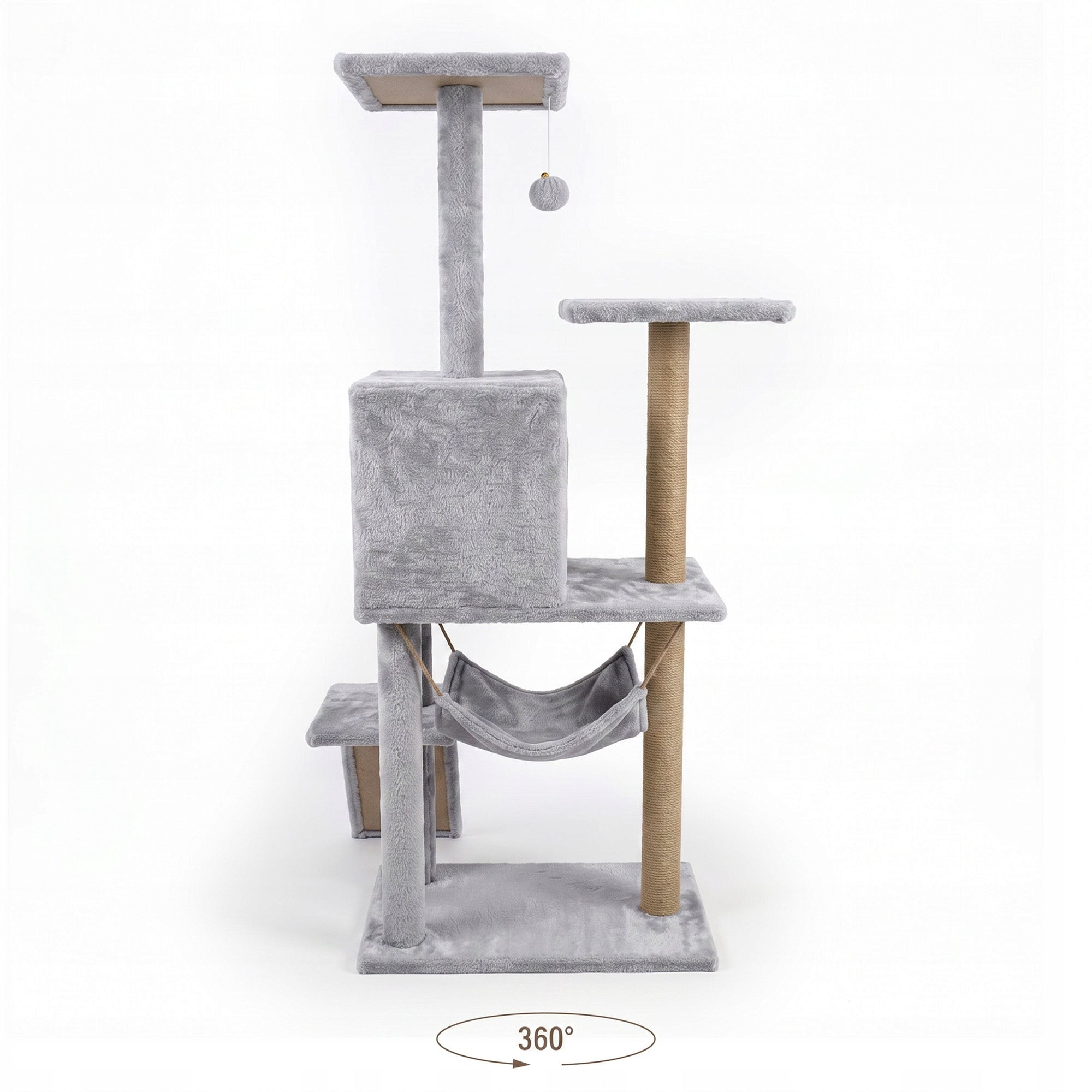 Cat scratcher 6 levels high house bed with toy Mersjo - 125cm For for kittens for cat families for large breed cats
