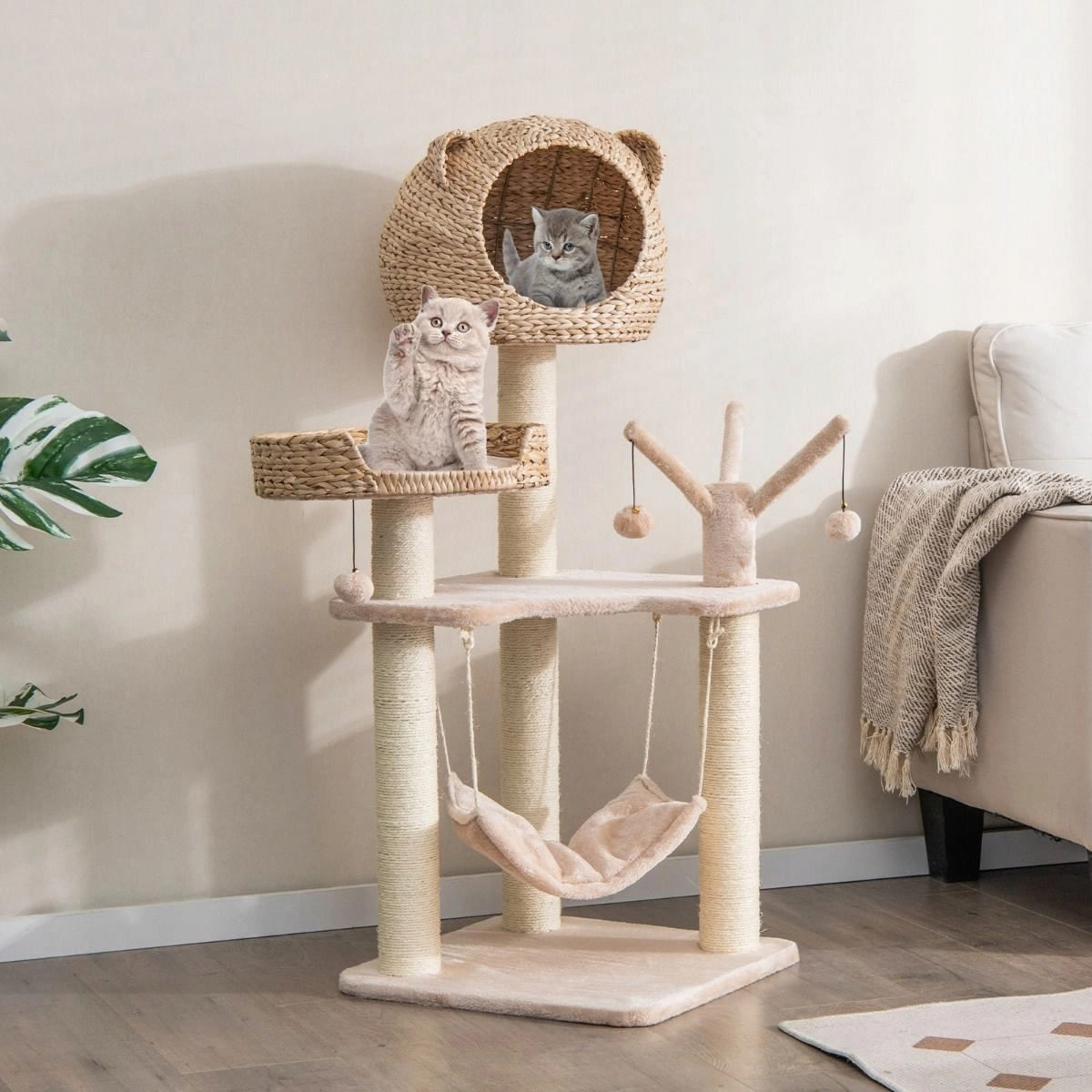 Cat scratcher Bed 121 cm Height (cm) 101 - 160 cm