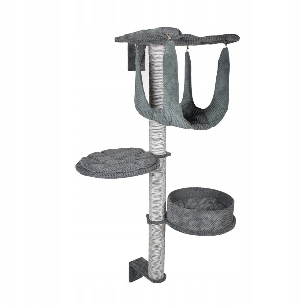 Cat scratcher MAKSPOL Wall post hanging hammock bed! Grey