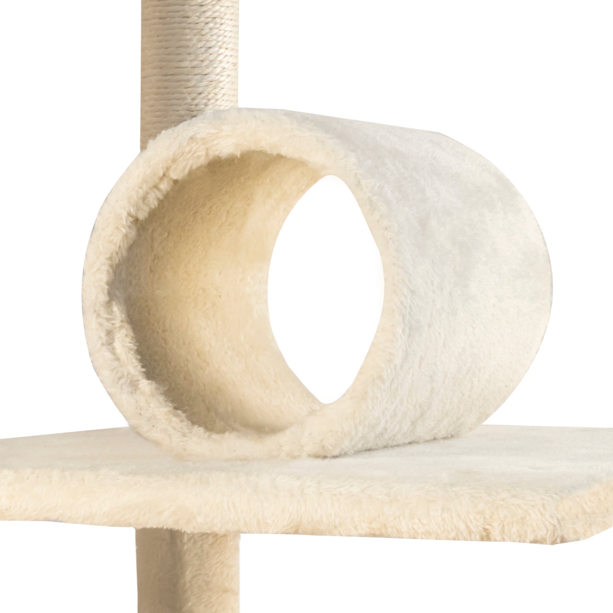 Cat scratcher Tomi 130 cm beige, 5 levels, 4 balls, roller Brand no brand