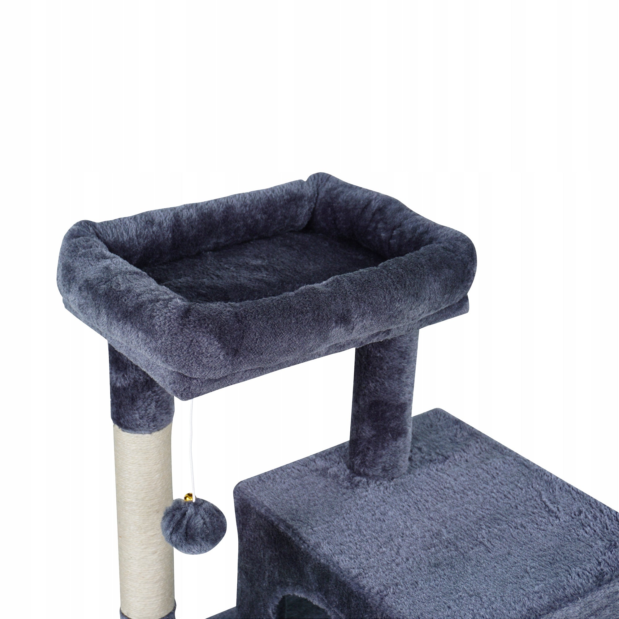 Cat scratcher bed toy cottage tower booth dark gray Rebel Kind tall scratching post