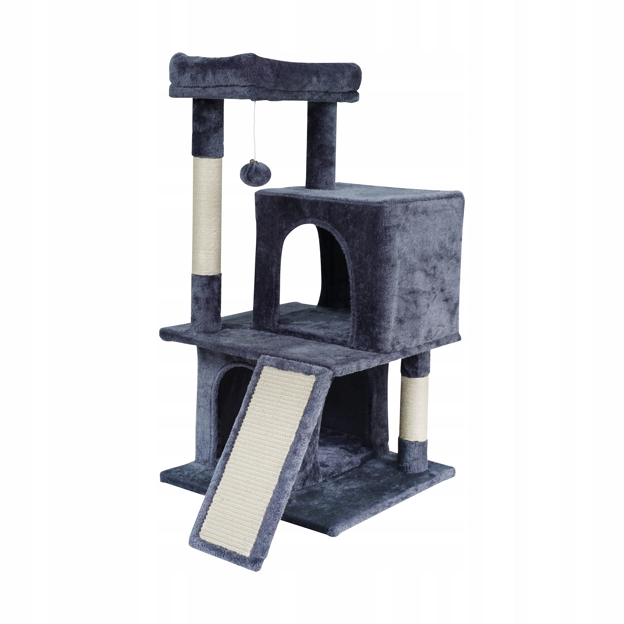 Cat scratcher bed toy cottage tower booth dark gray Rebel Packaging status original