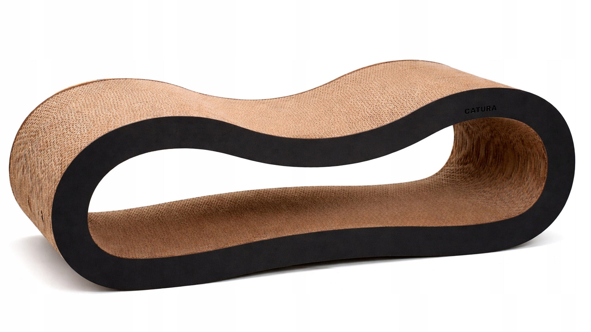 Cat scratcher cardboard ECOLOGICAL cardboard natural lounger LARGE CATURA Manufacturer code CATURA DRAP DUZY BLK