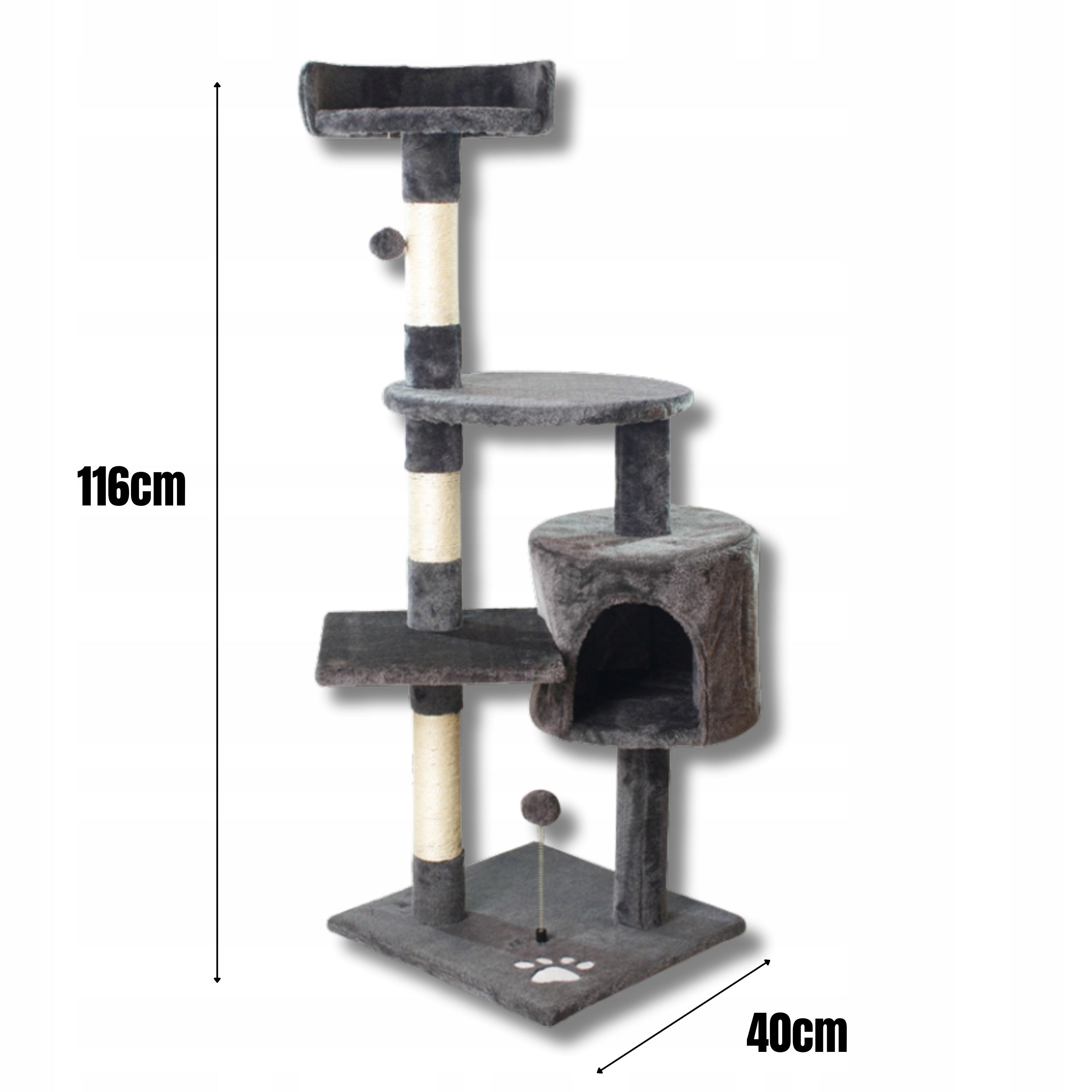 Cat scratcher poles couch bed cat house 116cm the zoo graphite Manufacturer code TZ2186