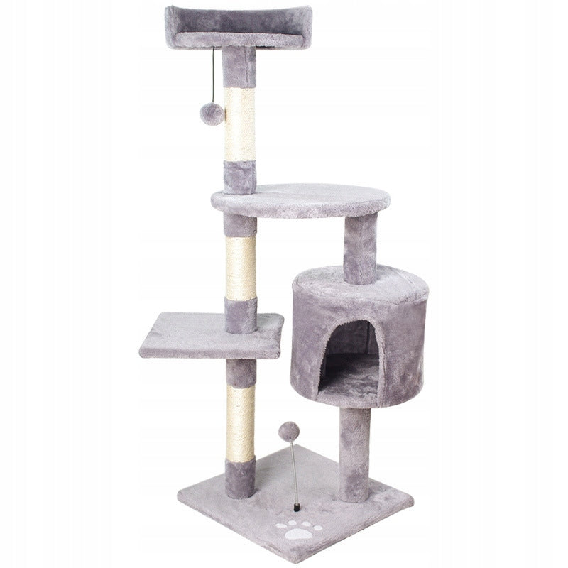 Cat scratcher poles couch bed cat house 116cm the zoo grey