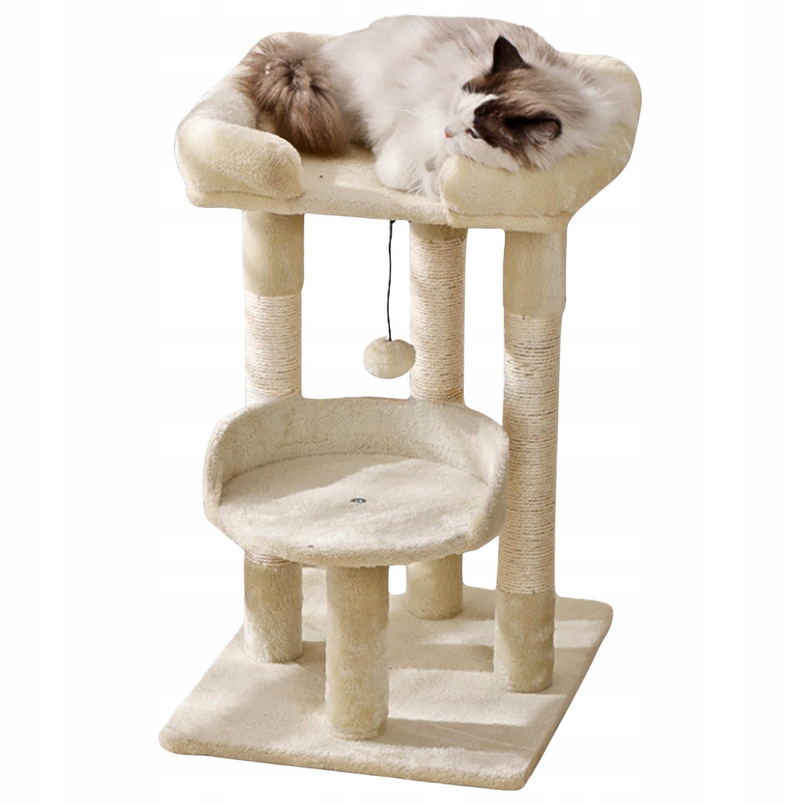 Cat scratcher poles couch cat bed 68cm THE ZOO beige Color beige