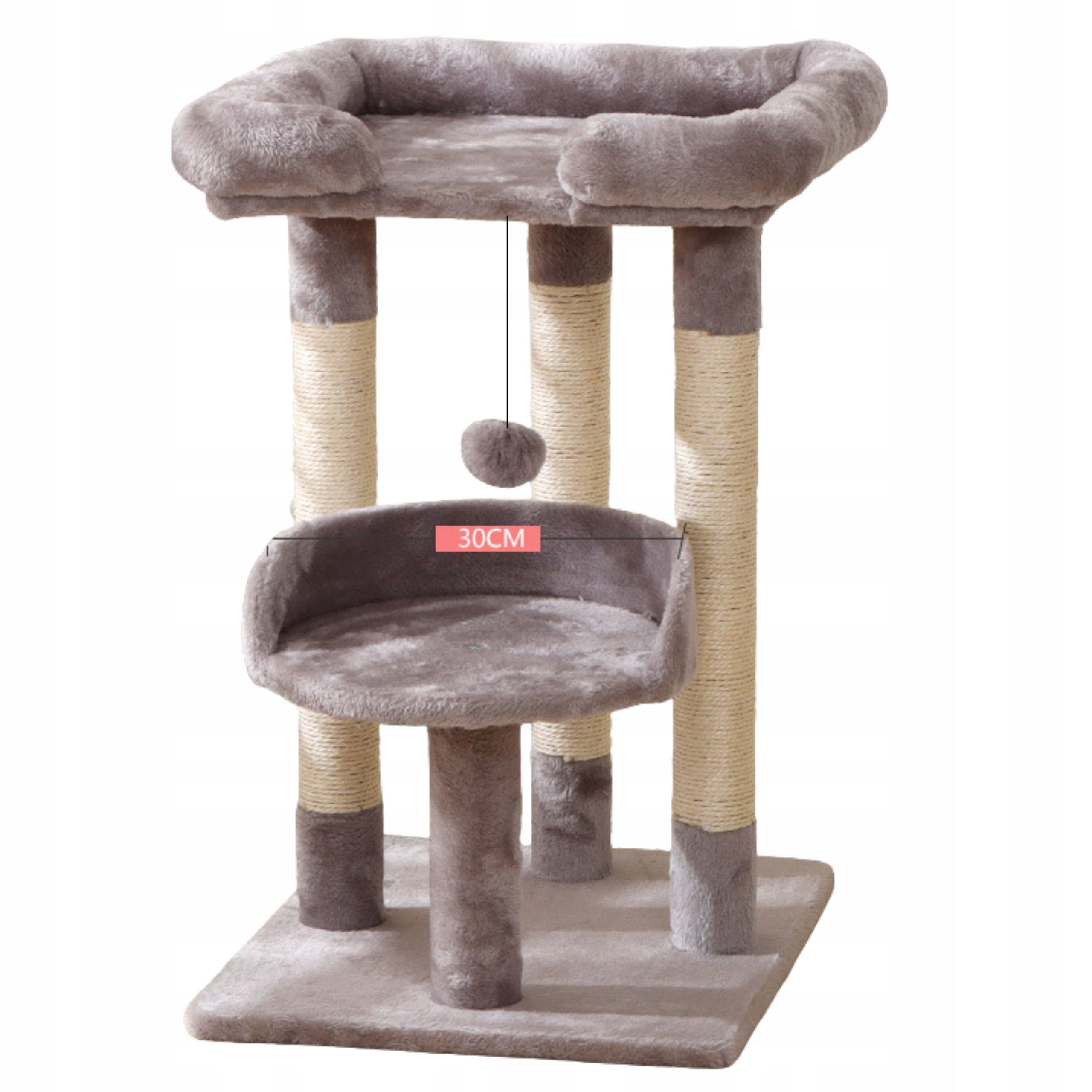 Cat scratcher poles couch cat bed 68cm THE ZOO grey