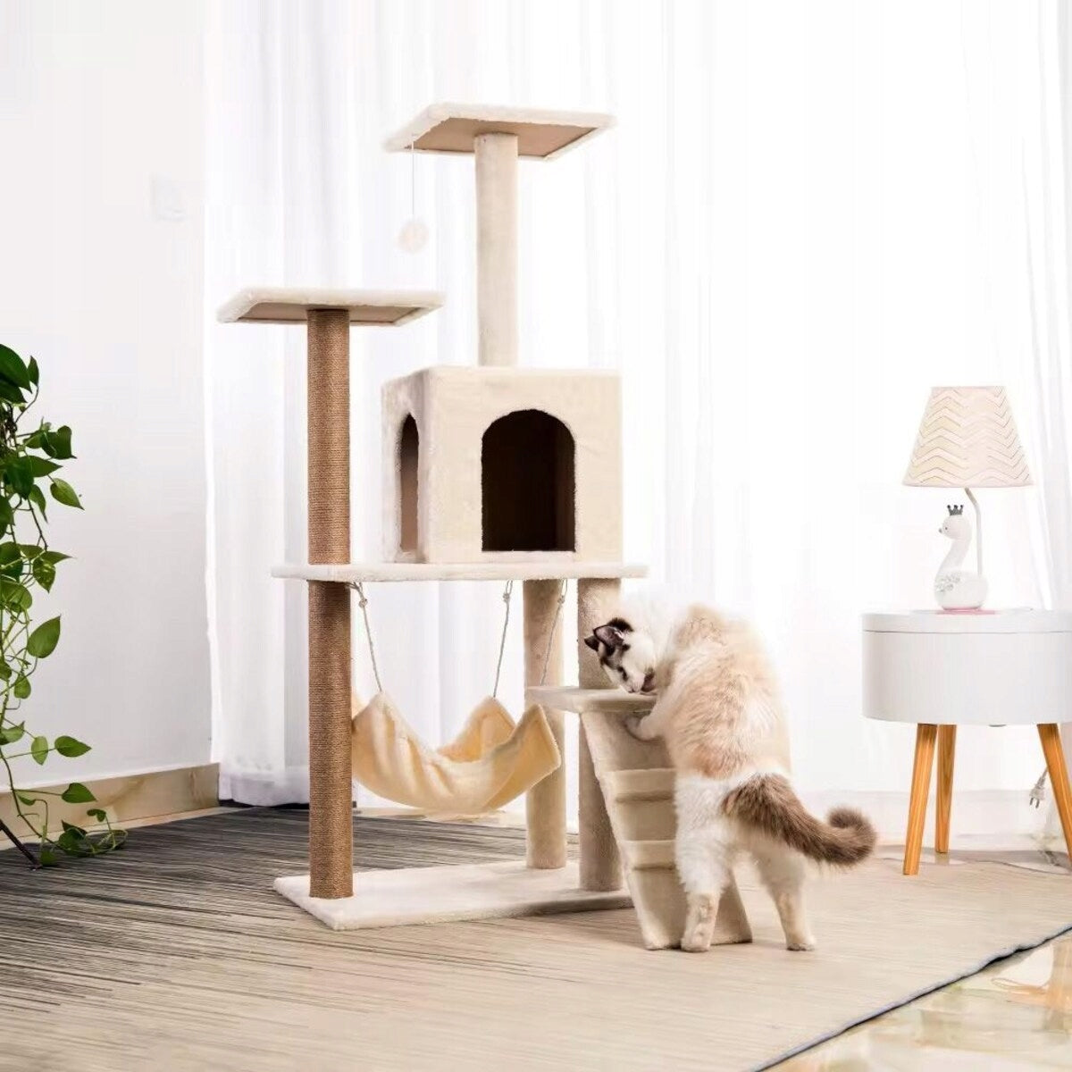 Cat scratcher post beige 5 levels - cottage, bed, hammock, ladder Manufacturer code DR-C01-BEZ