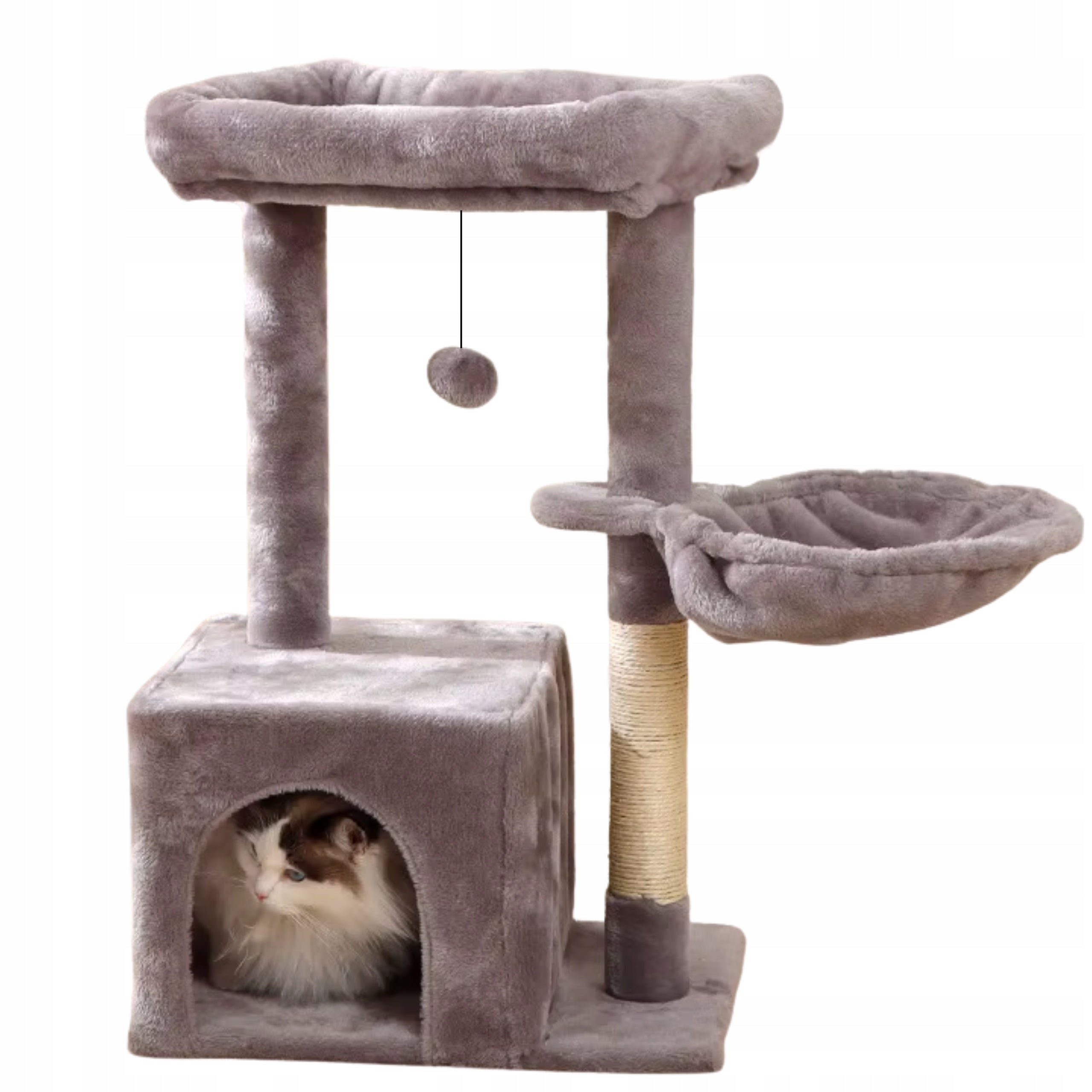Cat scratcher post couch bed cat house 77cm THE ZOO grey