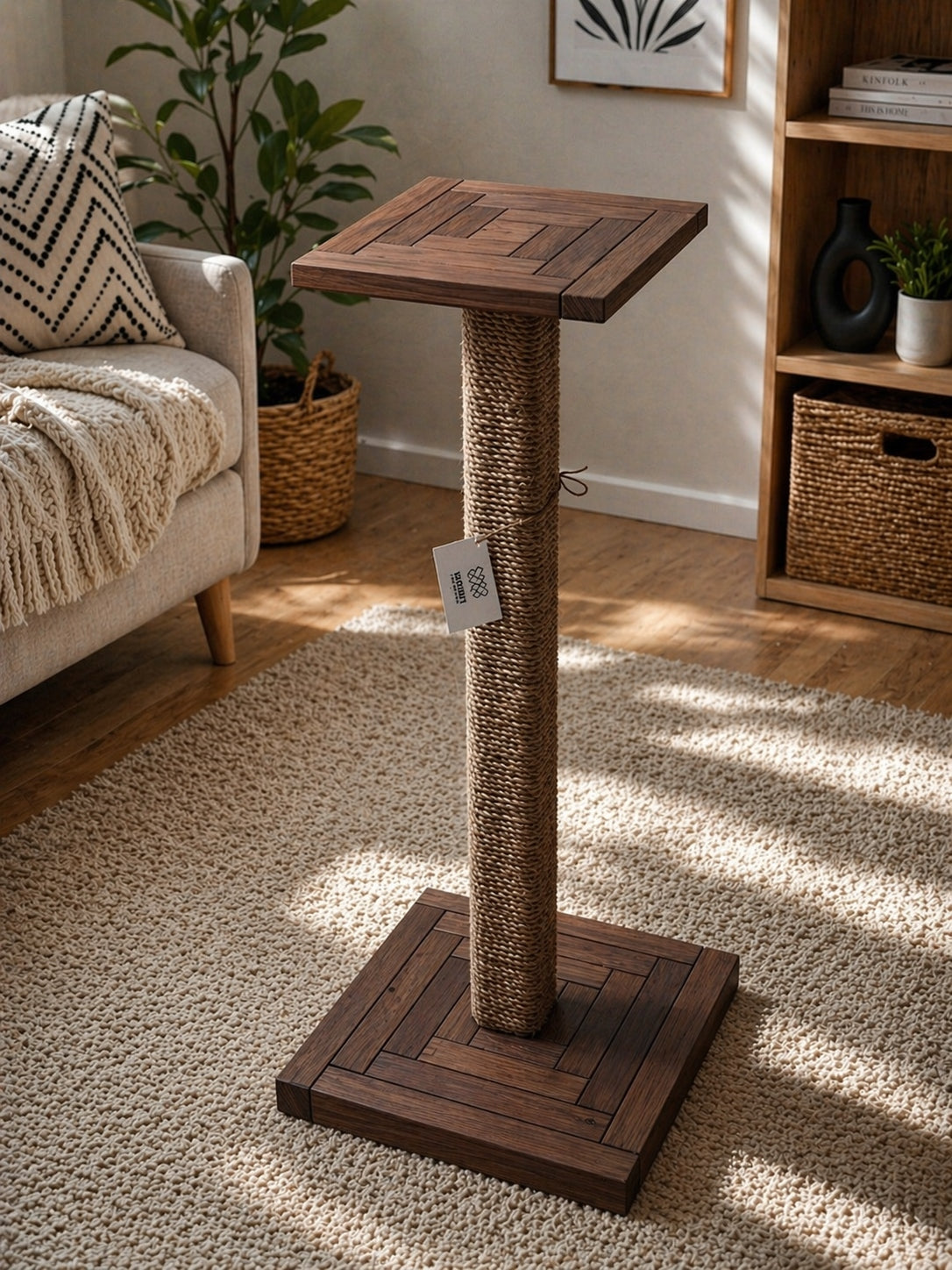 Cat scratcher scratching post 90cm wooden stable high heavy Height (cm) 61 - 100 cm