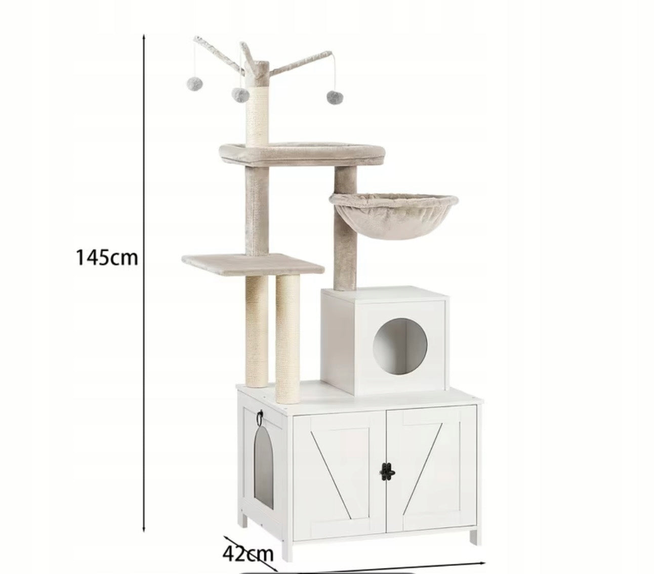 Cat scratcher with hidden litter box height 145cm Packaging status original