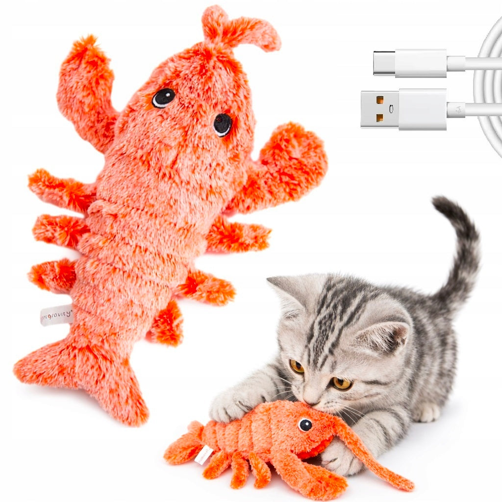 Cat toy interactive LOBSTER USB movable toy sensor 33 cm U056