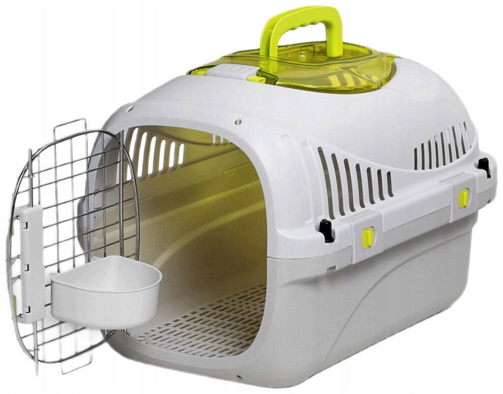 Cat transporter PELUVIO Saffrons up to 5 kg Grey Build type top opening front or side opening for hand carrying