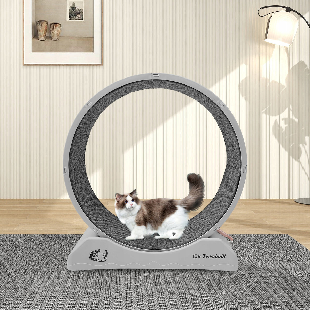 Cat treadmill, 80 cm diameter, with locking function, 80 × 35 × 85 cm Packaging status original