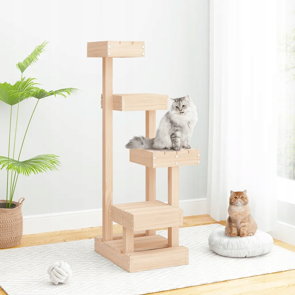 Cat tree, 45,5x49x103 cm, solid pine wood Manufacturer code 824648