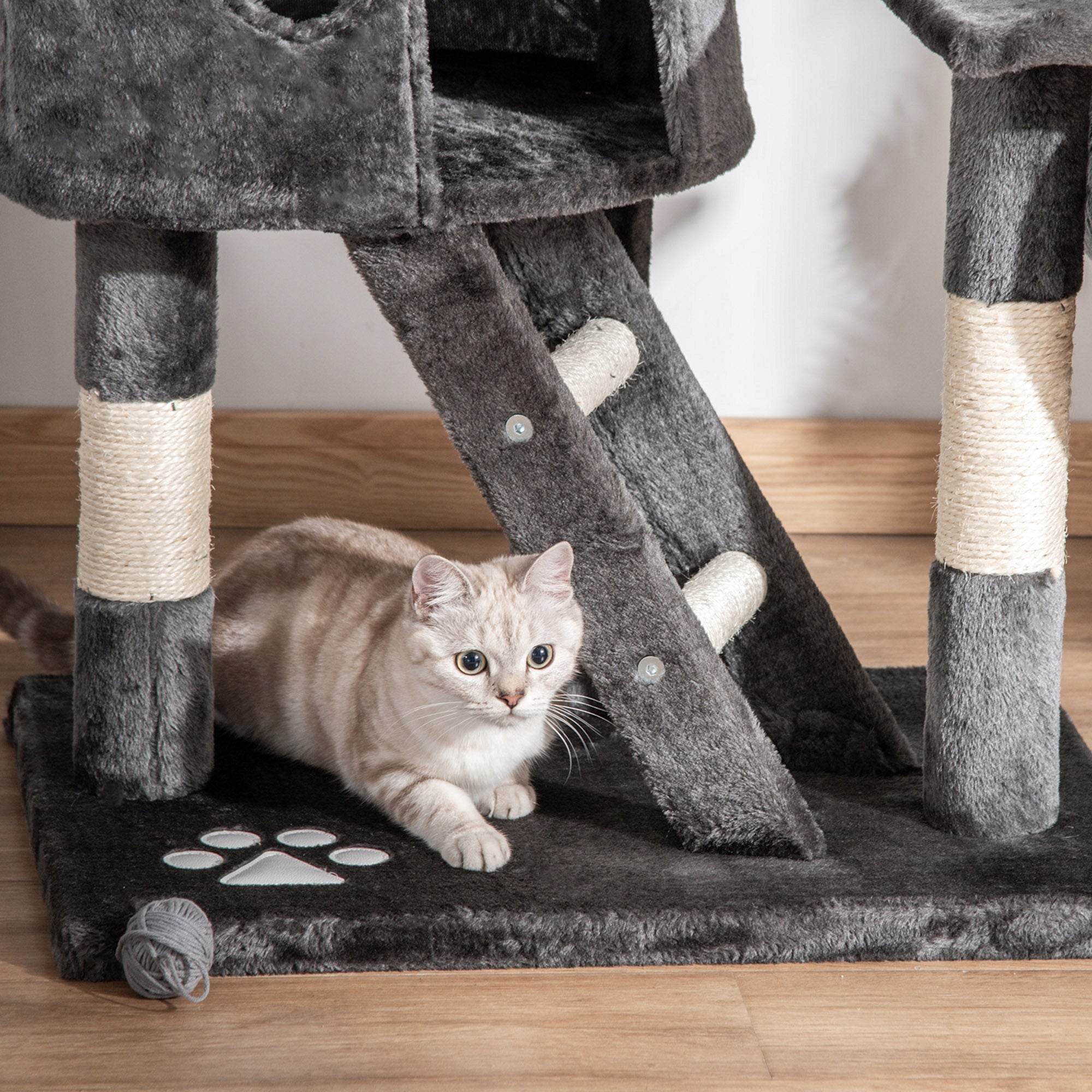 Cat tree PawHut, climbing tree, adjustable ceiling height Kind floor-to-ceiling cat tree