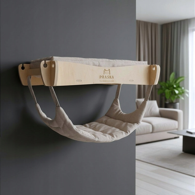 Cat wall shelf with hammock WALLSLEEP STYLE color choice PRESS