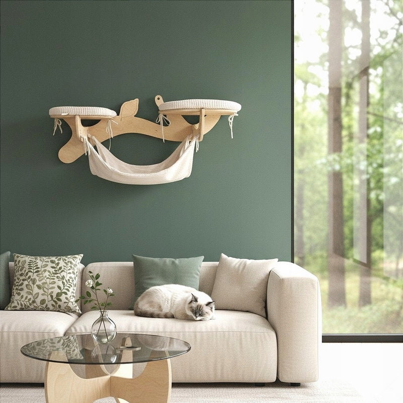Cat wall shelves with hammock BRANCH G CATSTRADA PREMIUM PRASKA