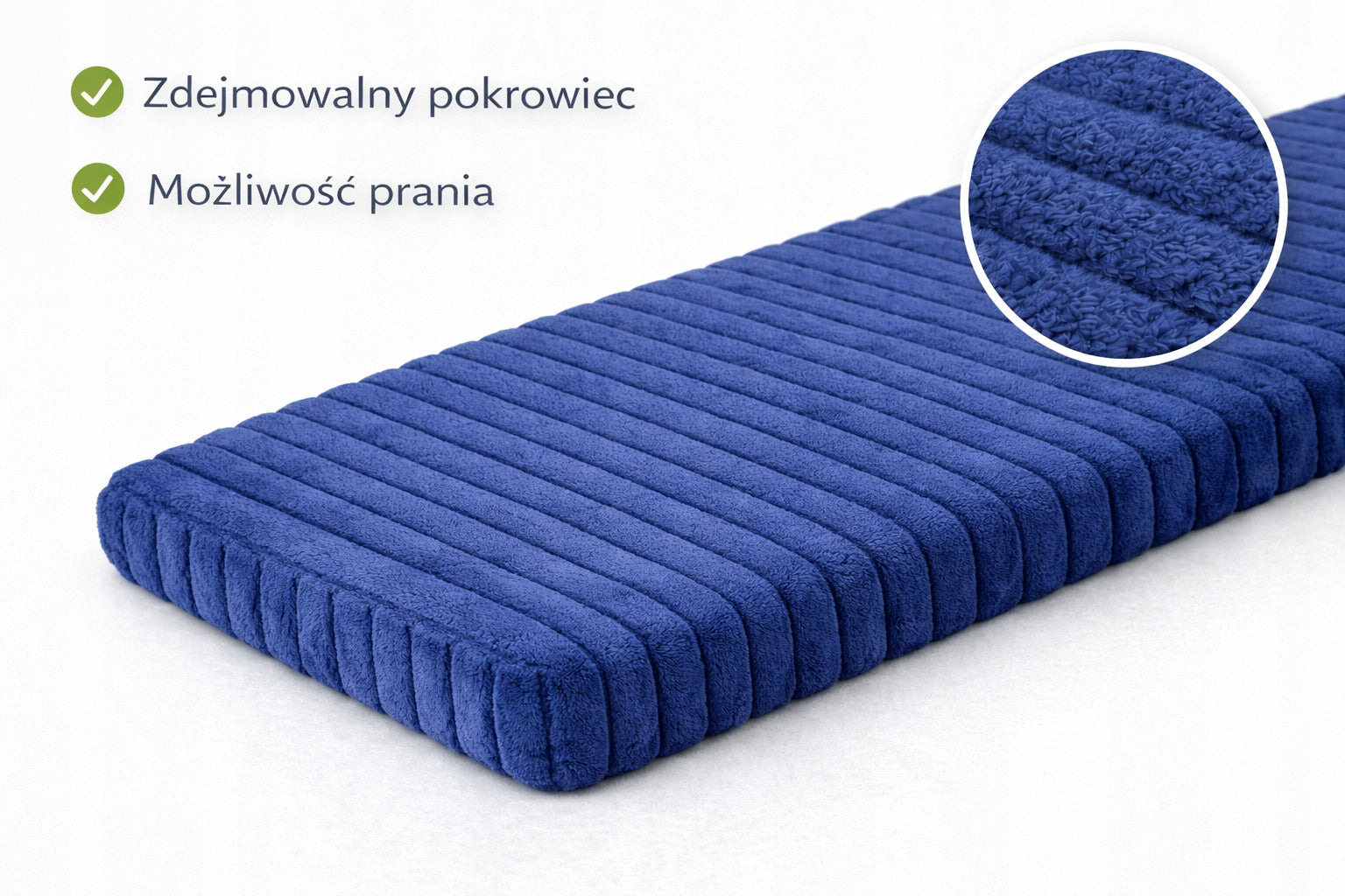 Cat window sill cushion 60x25 cm thickness 4 cm blue comfortable Kind bed
