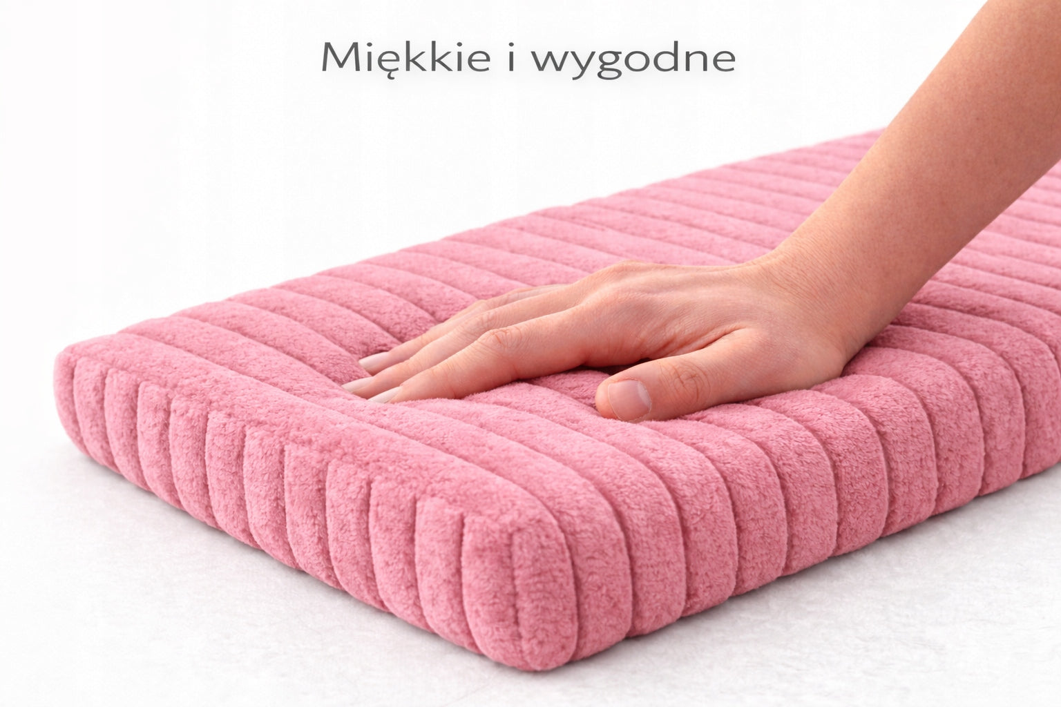 Cat window sill pillow 60x20 cm thick 4 cm pink cozy and warm Length 60 cm