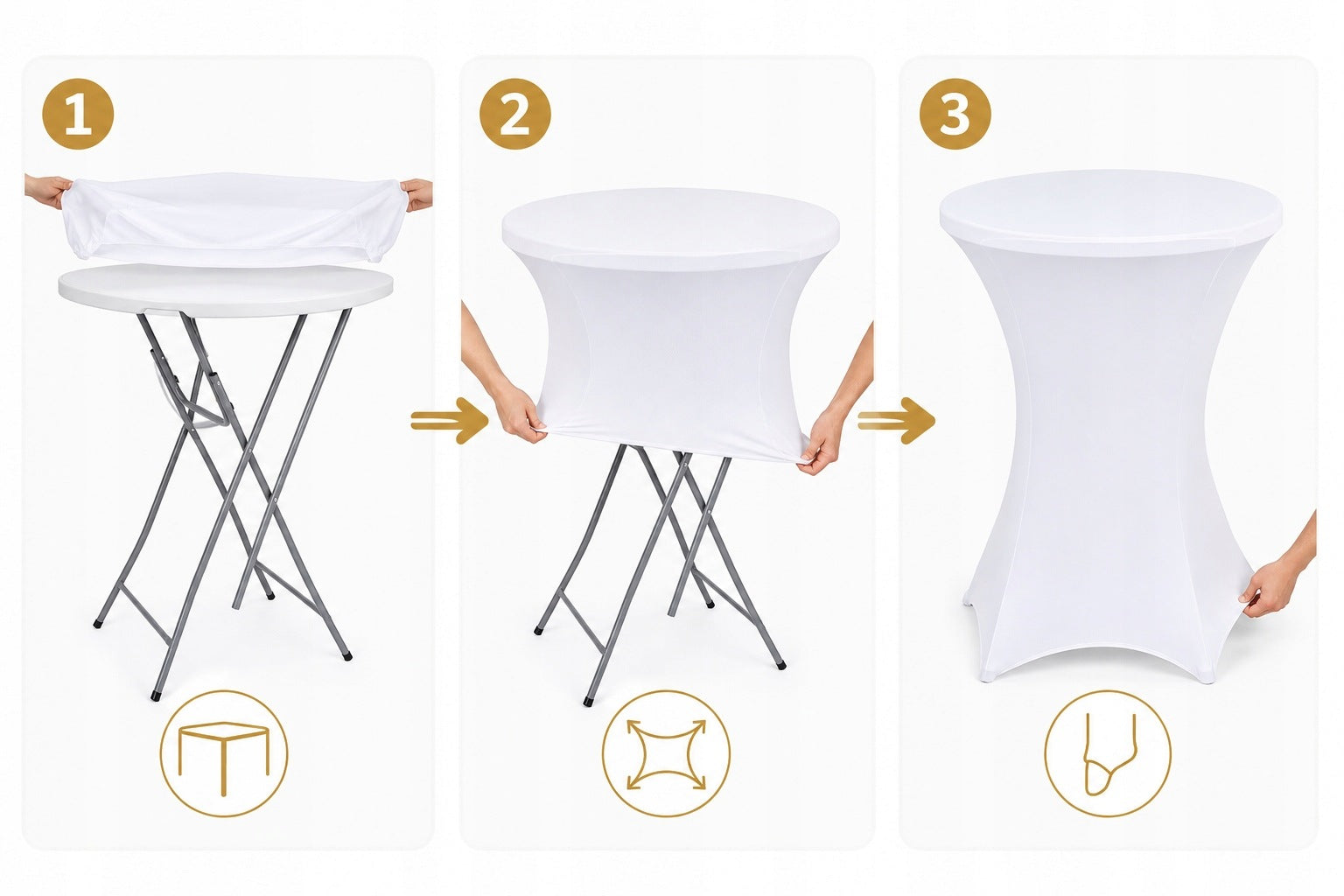 Catering Table Cover Bar Banquet Table Round Tablecloth 80 cm Manufacturer code 6101