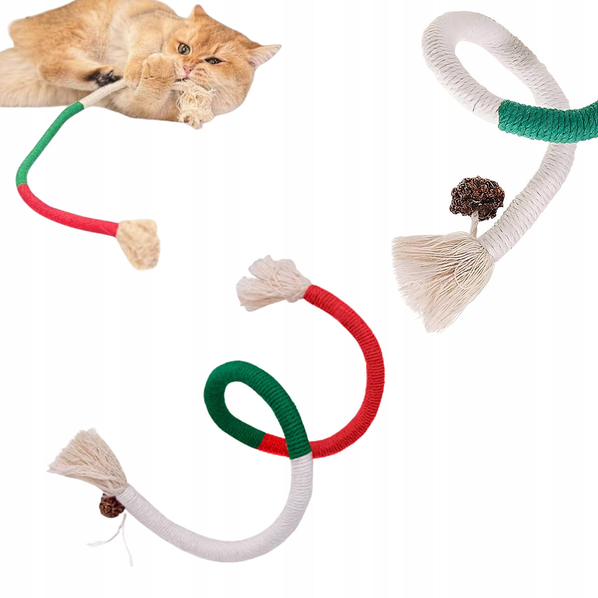 Catnip Twine Toy for Cat - 70 cm - Natural, Handmade