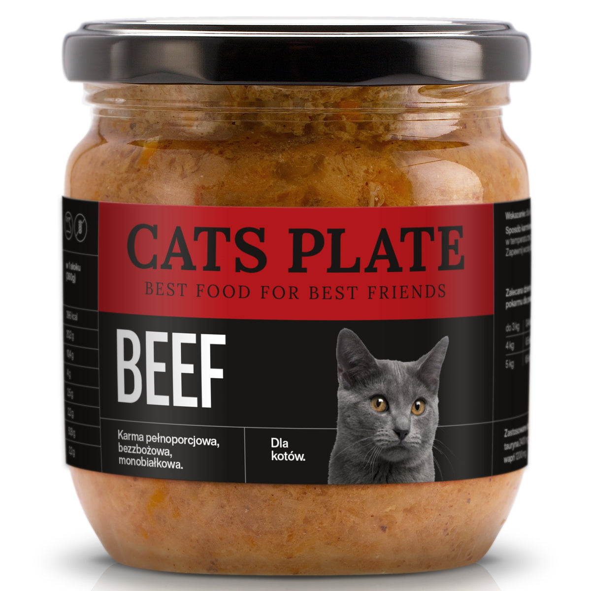 Cats Plate Beef Cat Food Beef 360g