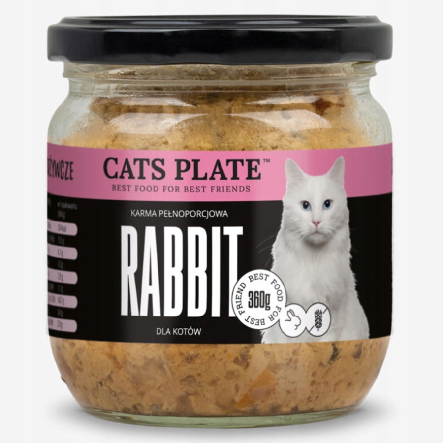 Cats Plate RABBIT cat food Rabbit 360g Brand Cats Plate