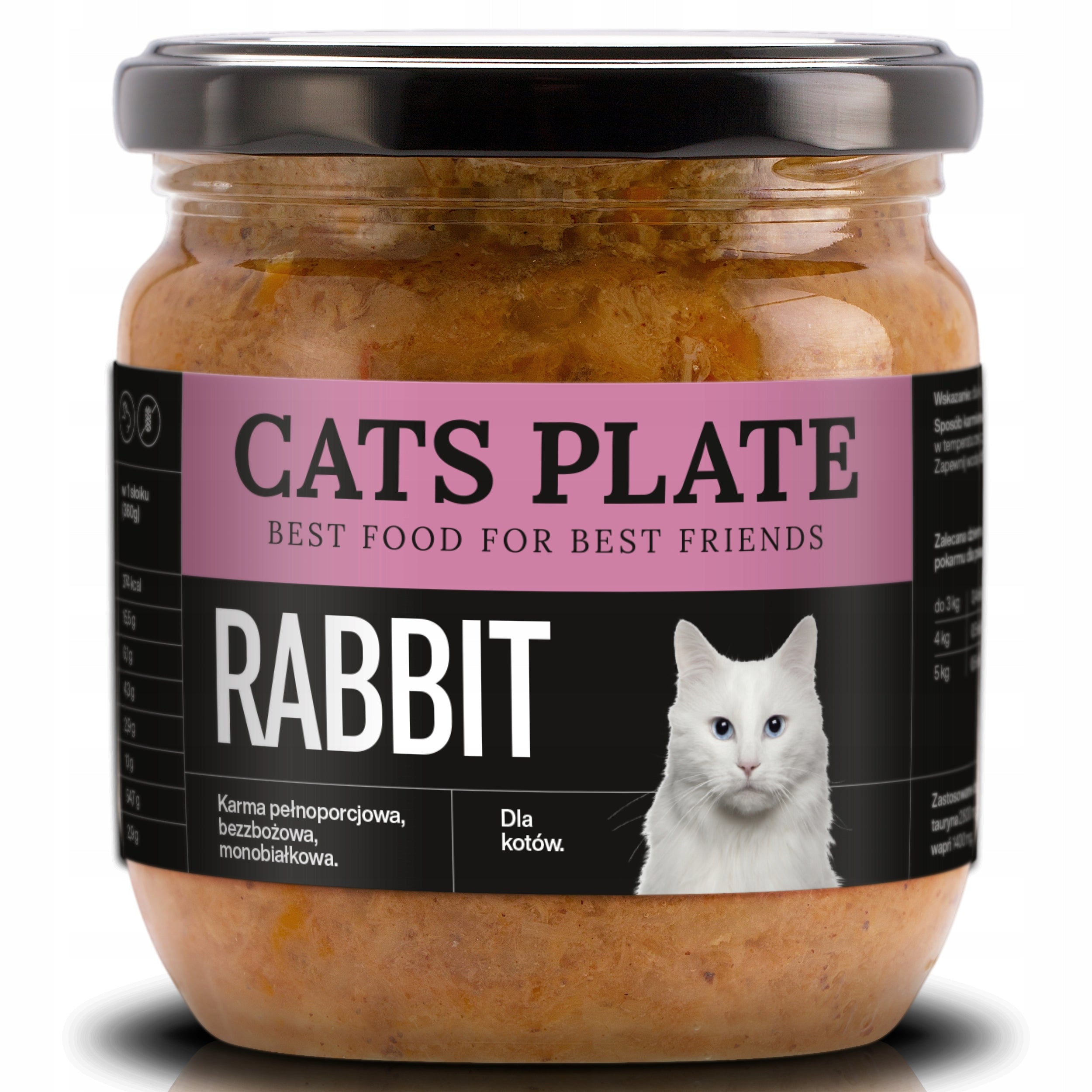 Cats Plate RABBIT cat food Rabbit 360g
