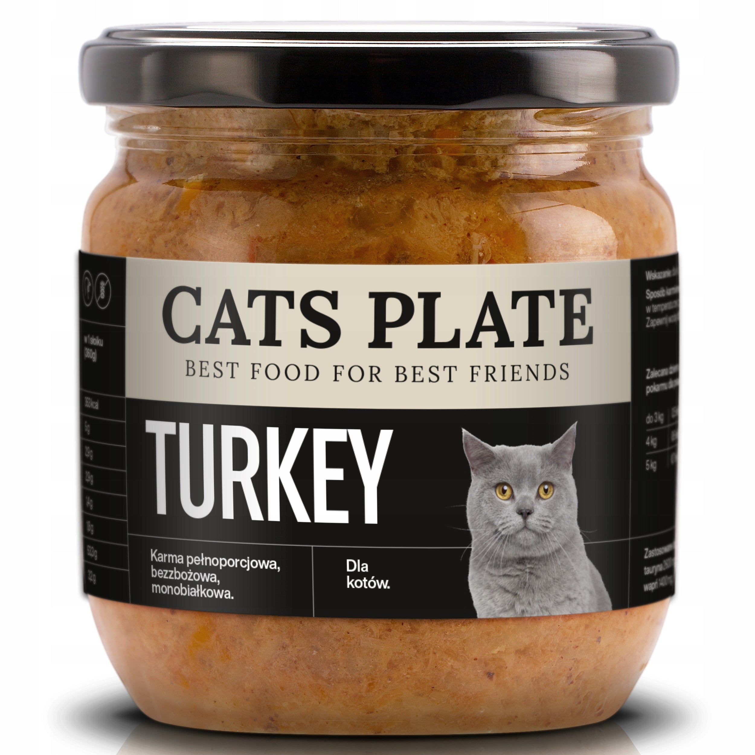 Cats Plate TURKEY cat food Turkey 360g