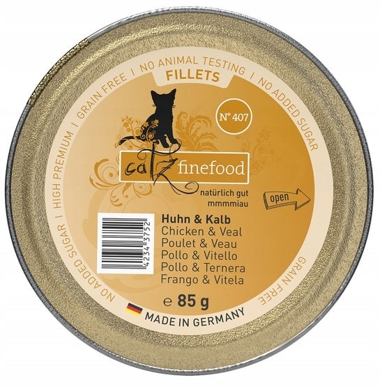 Catz Finefood Fillets N.407 Chicken and Veal - Cat Food 85g