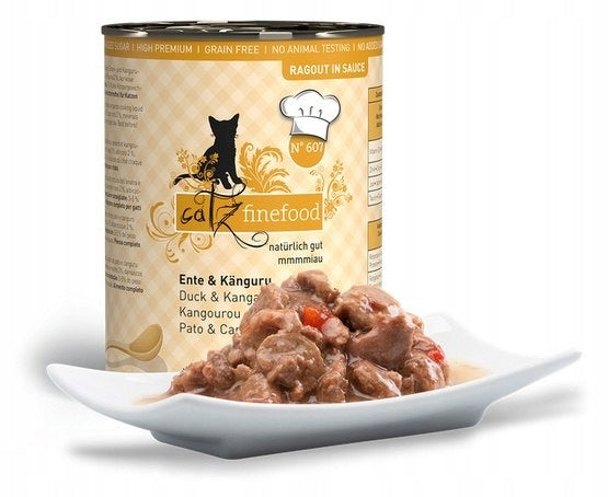 Catz Finefood Ragout in Sauce Duck and Kangaroo Can 380g Manufacturer code 055057