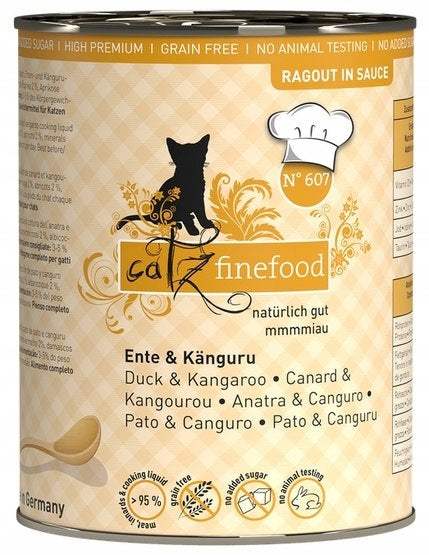 Catz Finefood Ragout in Sauce Duck and Kangaroo Can 380g