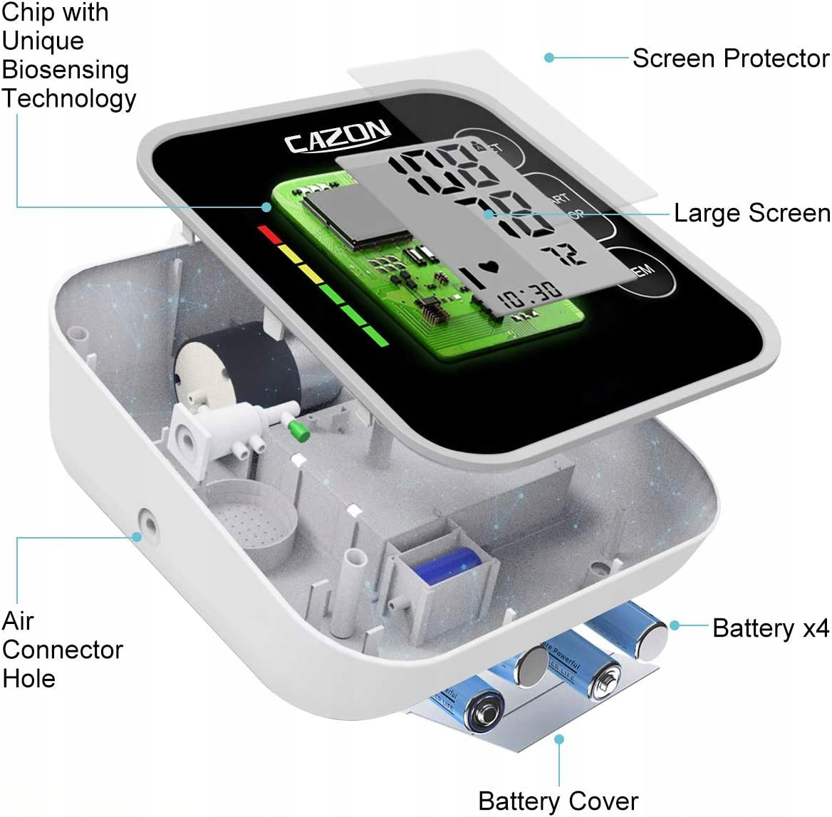 Cazon Home Blood Pressure Monitor Heart Rate Meter Medical device no