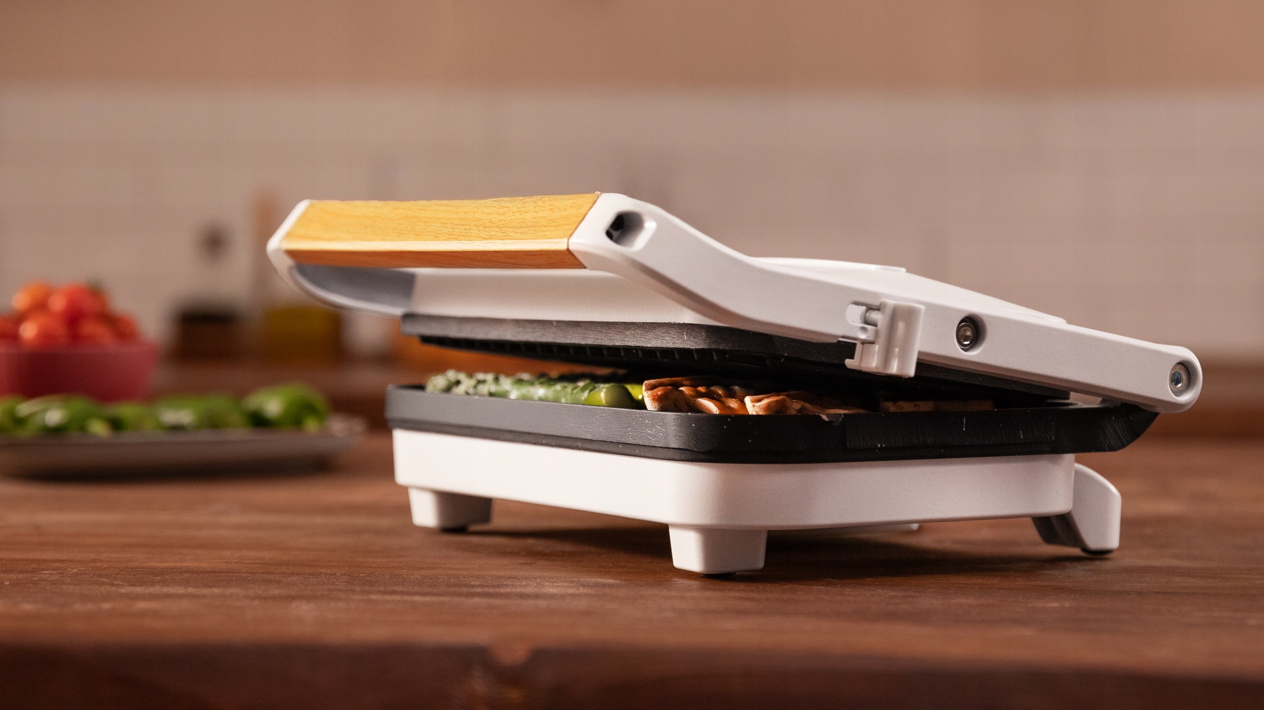 Cecotec Rock`nGrill 1200 Wood W Electric Grill Contact 1300W White Model Rock'nGrill 1200 drewniany biały