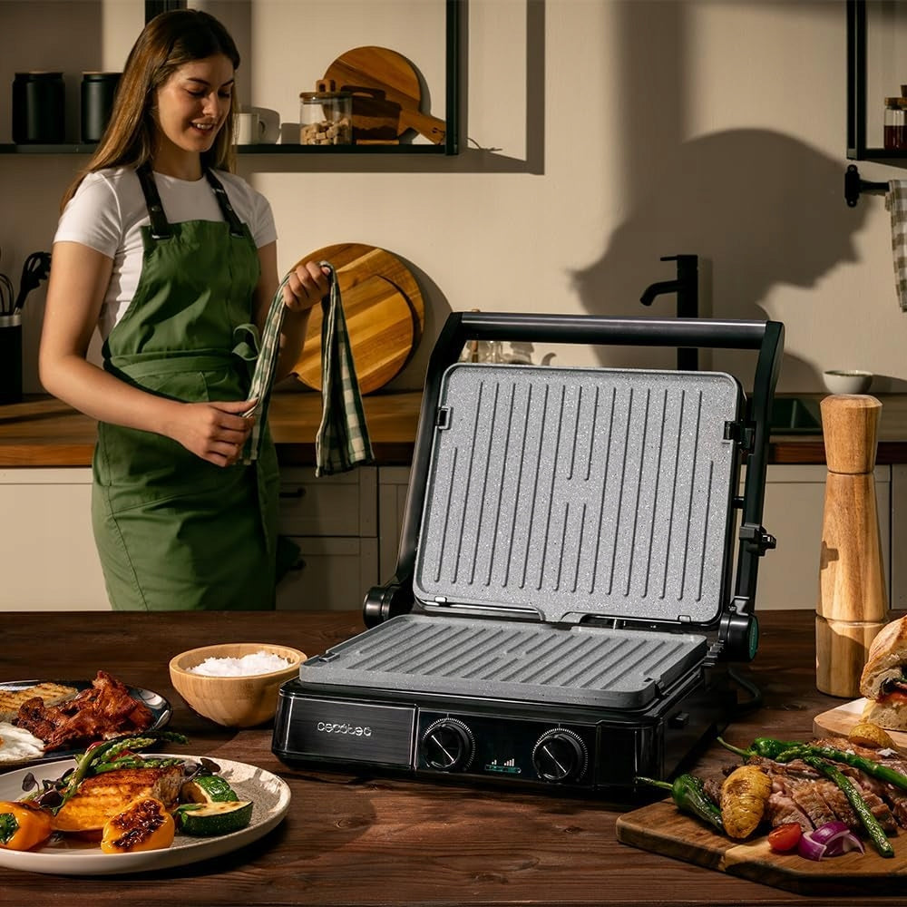 Cecotec Rock'nGrill 2200 Dual Electric Grill, 2200W, 180° Opening, None Brand no brand