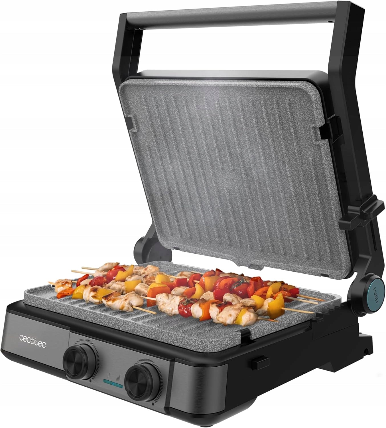 Cecotec Rock'nGrill 2200 Dual Electric Grill, 2200W, 180° Opening, None