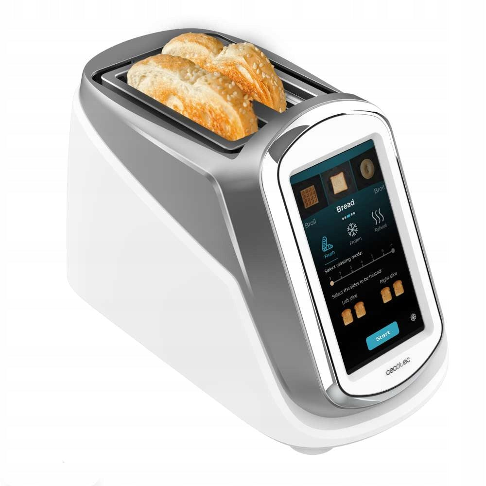 Cecotec ToastPad Double Connected Toaster with LCD Display 1400W White