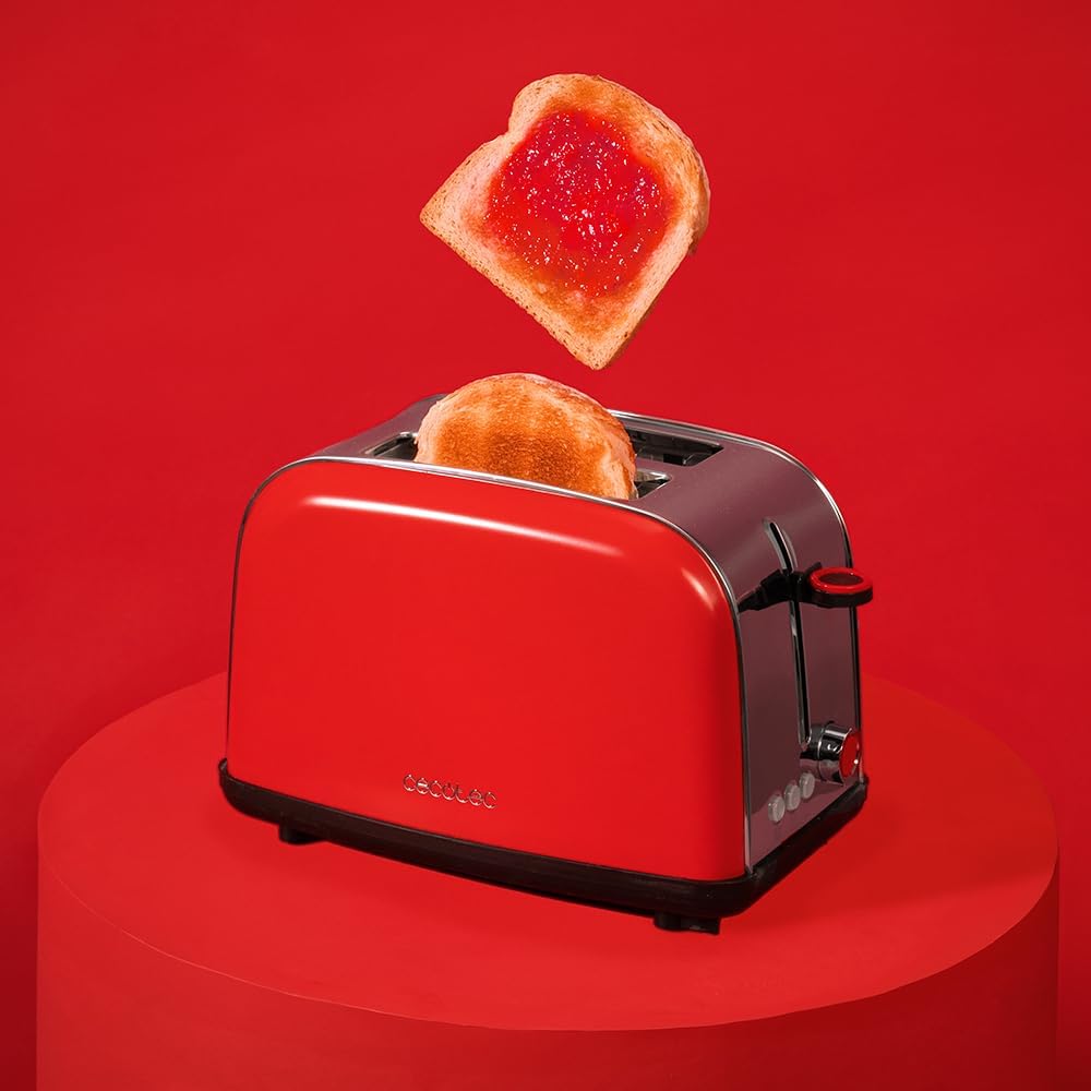 Cecotec toaster 850W stainless steel 2 slices 9 settings 7 LED programs Power rating 850 W